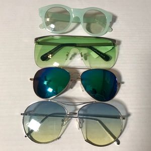 Green sunglasses bundle (4pc)